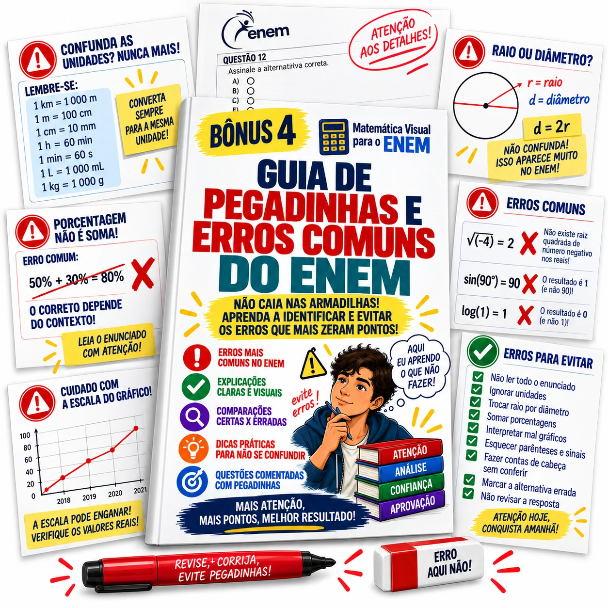 GUIA DE PEGADINHAS E ERROS COMUNS DO ENEM