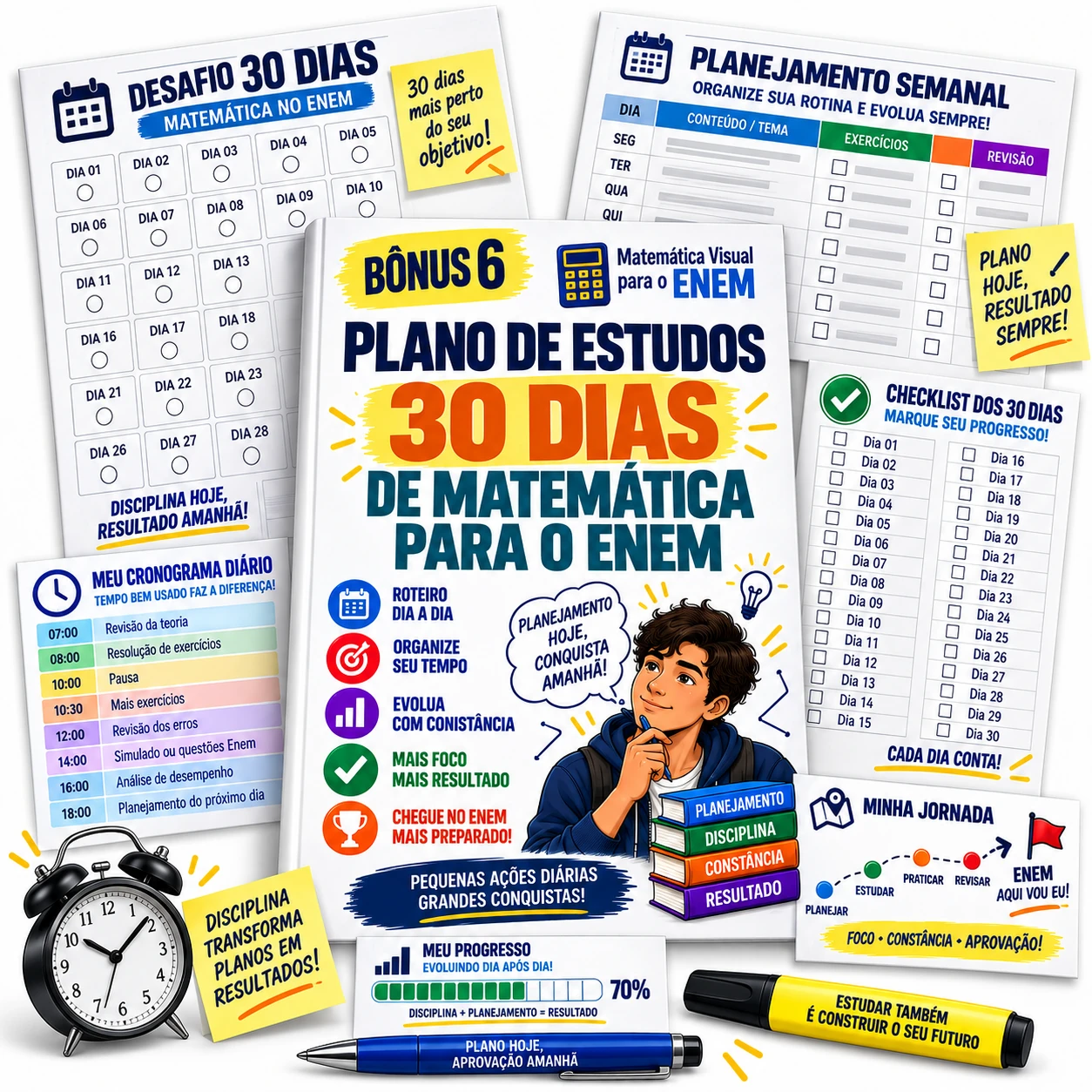 PLANO DE ESTUDOS — 30 DIAS DE MATEMÁTICA PARA O ENEM