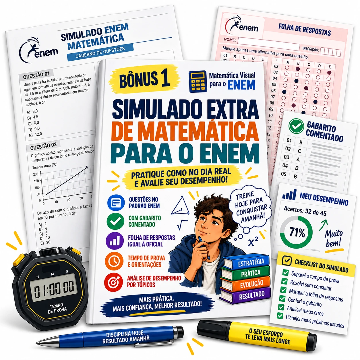 SIMULADO EXTRA DE MATEMÁTICA PARA O ENEM